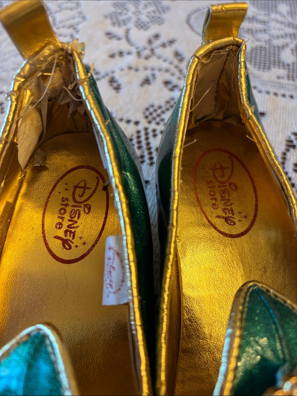 Disney Teal Glitter Jasmine Portrait Slip-On Flats - Picture 6 of 7